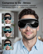Morelax Eye Massager with Heat & Bluetooth Music, Birthday Gifts for Women, Reduce Eye Strain, Headache Relief and Improve Sleep