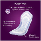 Poise Incontinence Pads, Maximum Absorbency, Long, (Packaging May Vary) 39 Count (Pack of 4)