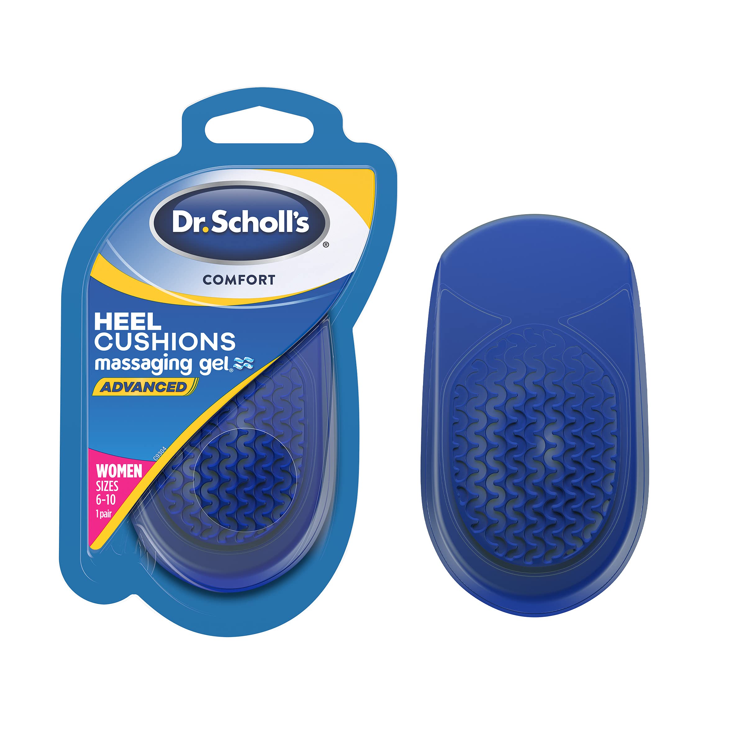 Dr. Scholls Heel Cushions with Massaging Gel Advanced // All-Day Shock Absorption and Cushioning to Relieve Heel Discomfort (fo