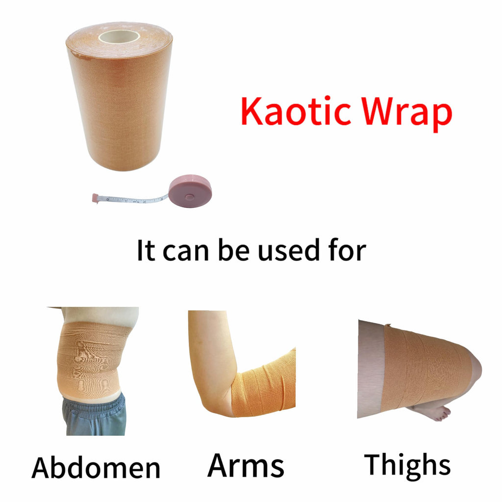 Body Stomach Compression Tape- Extra Wide Kaotic Belly Tape for Body Shaping& Workout& Sweater Enhancer& Skin Protection (Skin C
