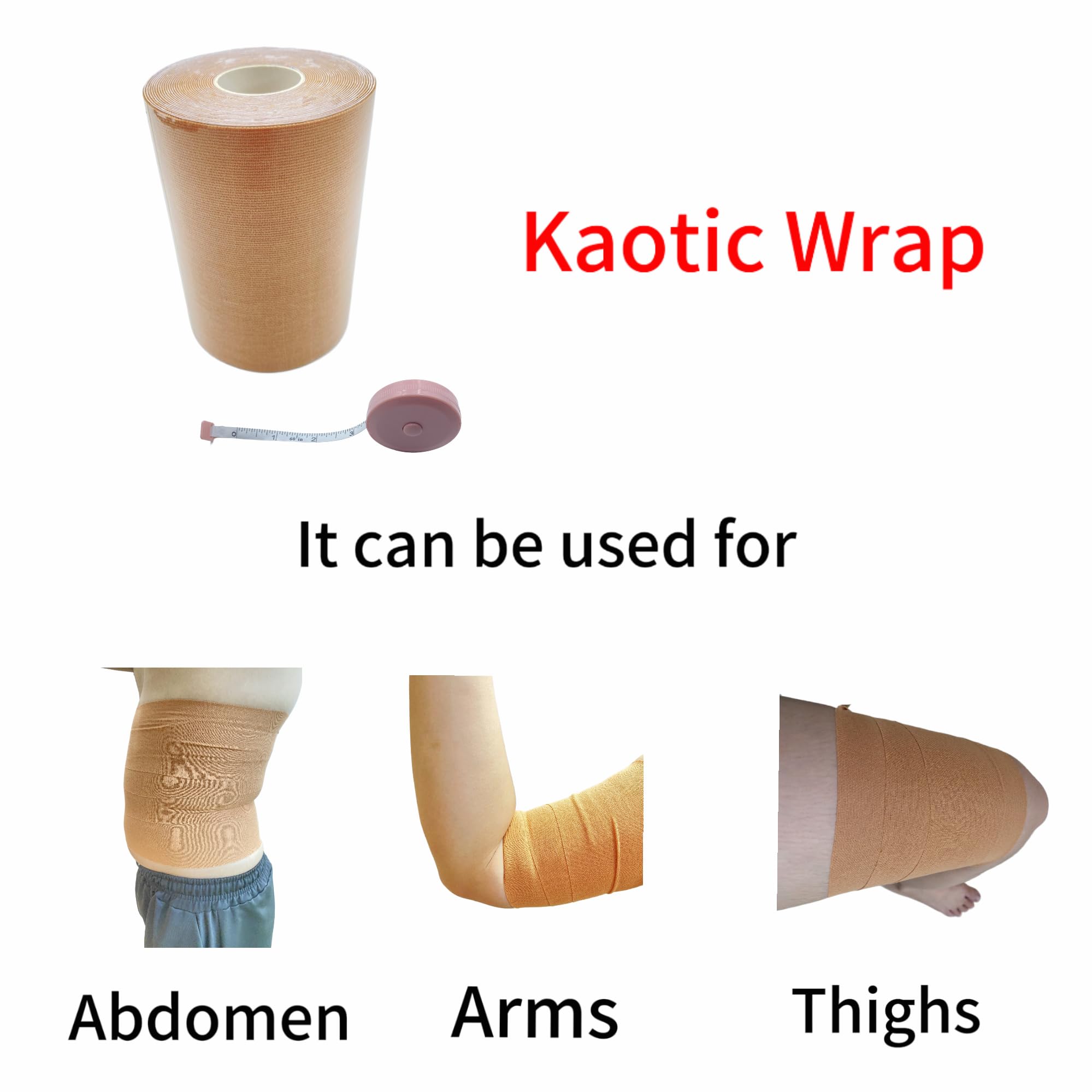 Body Stomach Compression Tape- Extra Wide Kaotic Belly Tape for Body Shaping& Workout& Sweater Enhancer& Skin Protection (Skin C