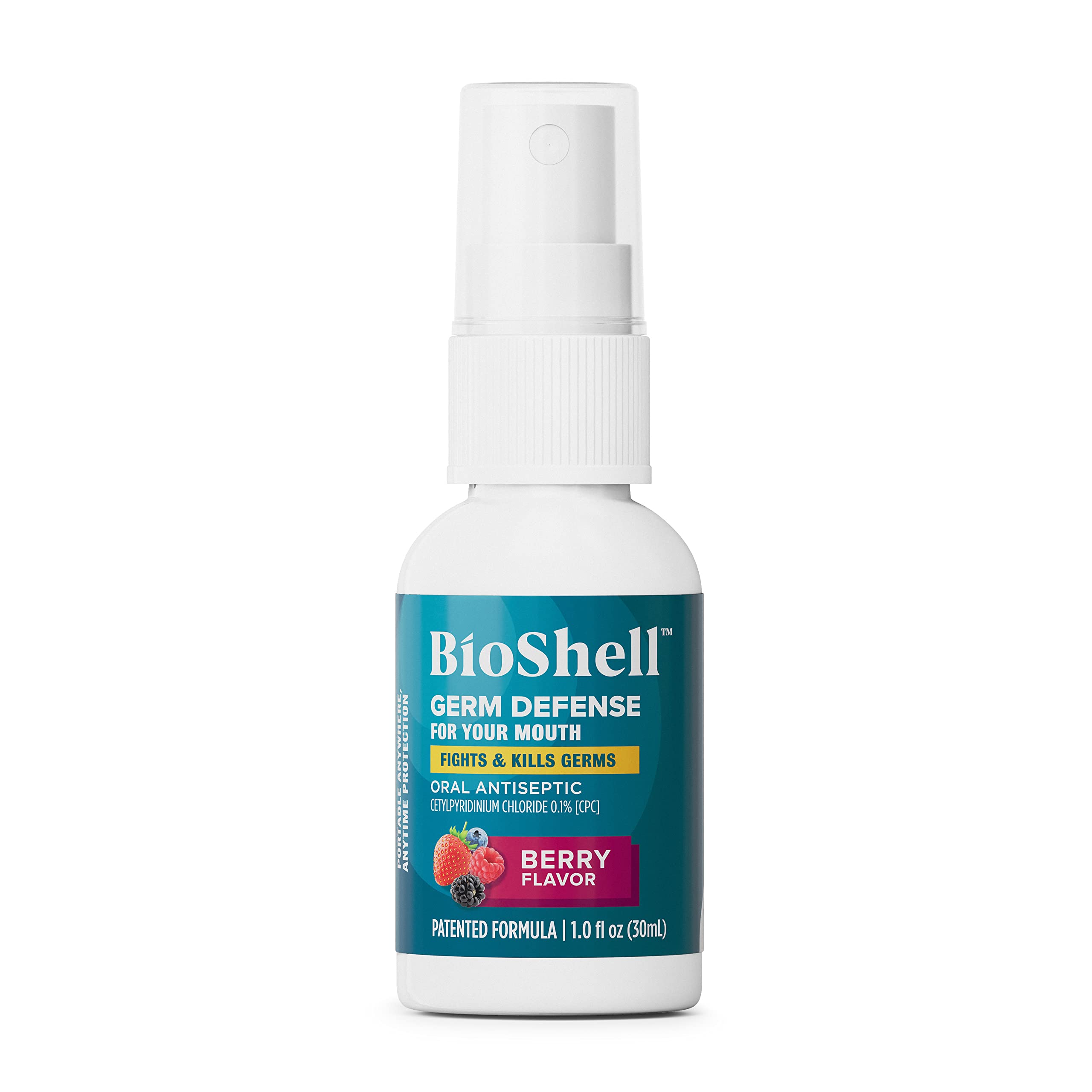 BioShell Germ Defense for Your Mouth (1 fl. oz.) | Protect Yourself from Germs in Crowds or Confined Spaces | Oral Antiseptic | 