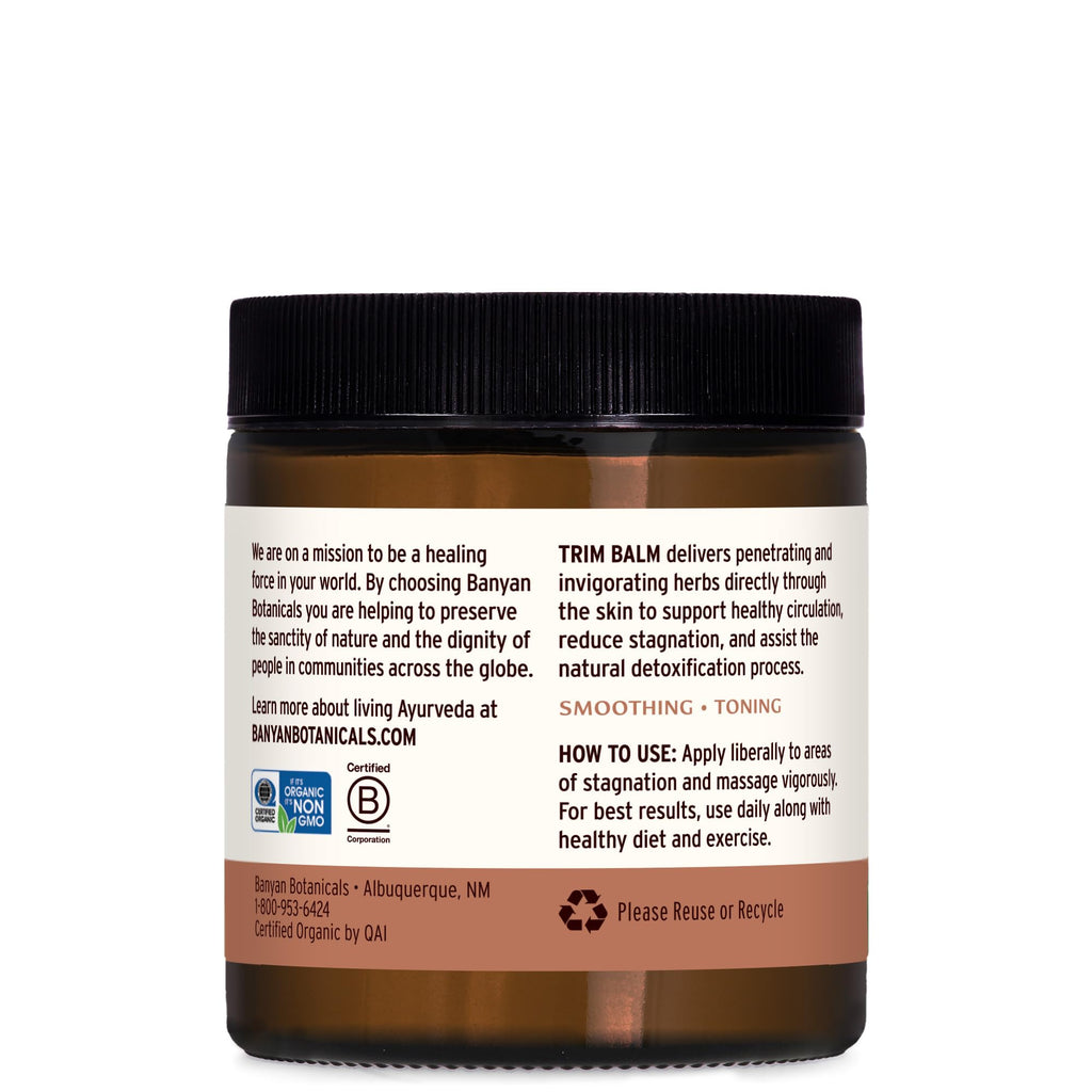 Banyan Botanicals Trim Balm - Certified Organic, 4 oz - Chitrak and Guggulu Increases Metabolism