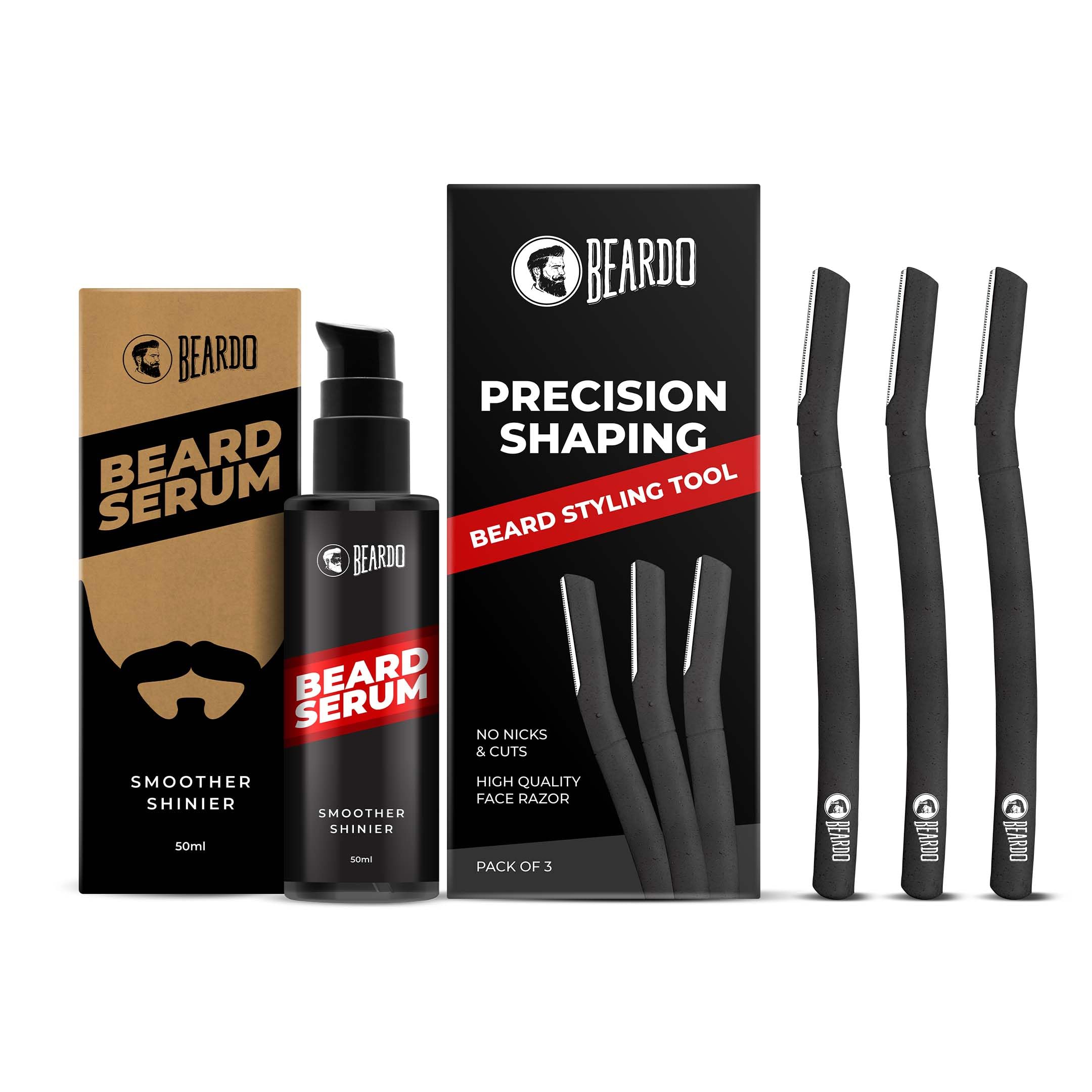 Beard Serum 50Ml & Styling Tool For Men | Softens And Smoothens Rough Beard | Gives Healthy Look To Beard | Shiny And Nourished 