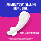 Carefree Panty Liners for Women, Thong Liners, Unwrapped, Unscented, 49ct | Pantiliners, Carefree Liners, Daily Liners for Women