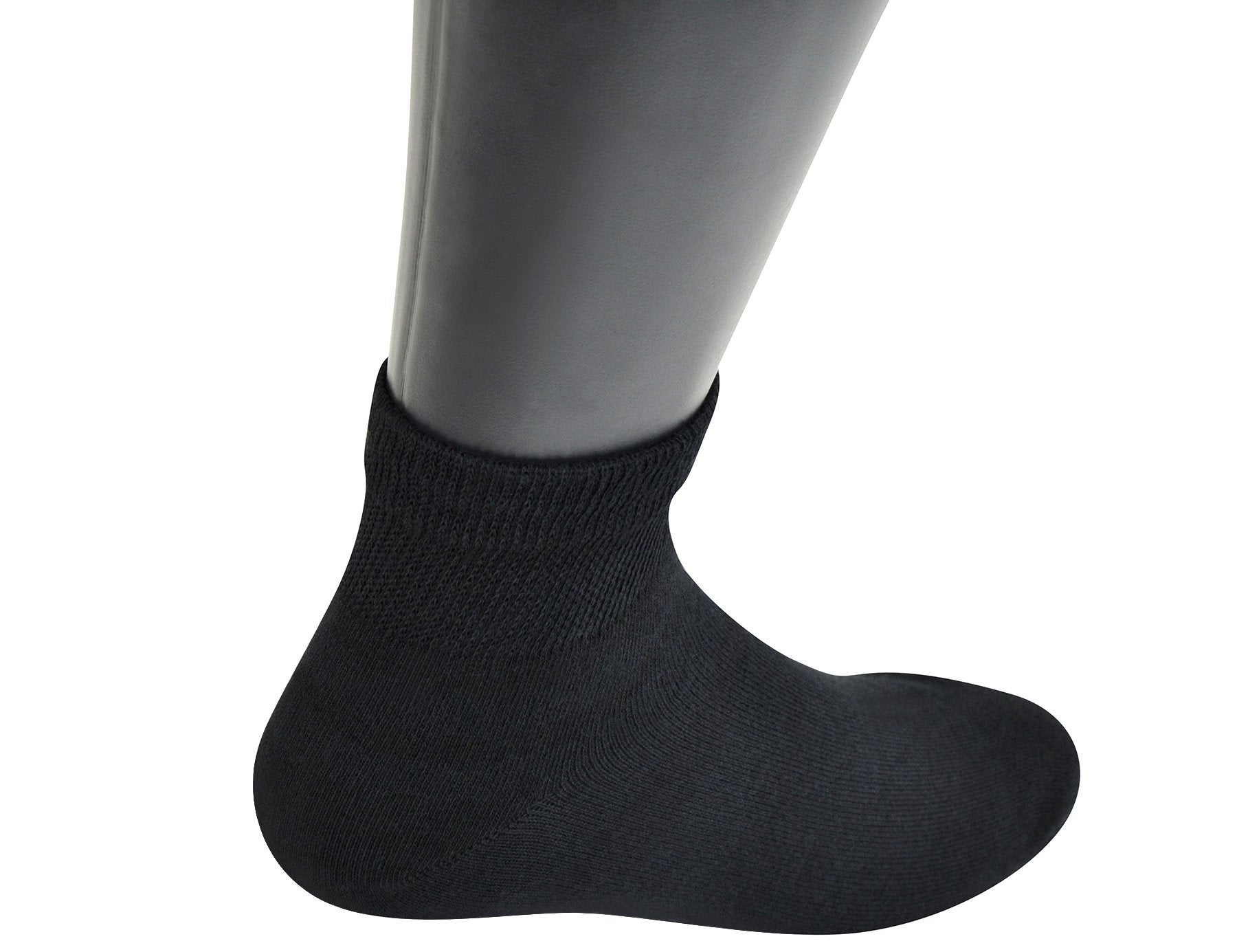 Yomandamor Mens Coolmax Ankle Wide Stretched Diabetic Socks with Seamless Toe,5 Pairs