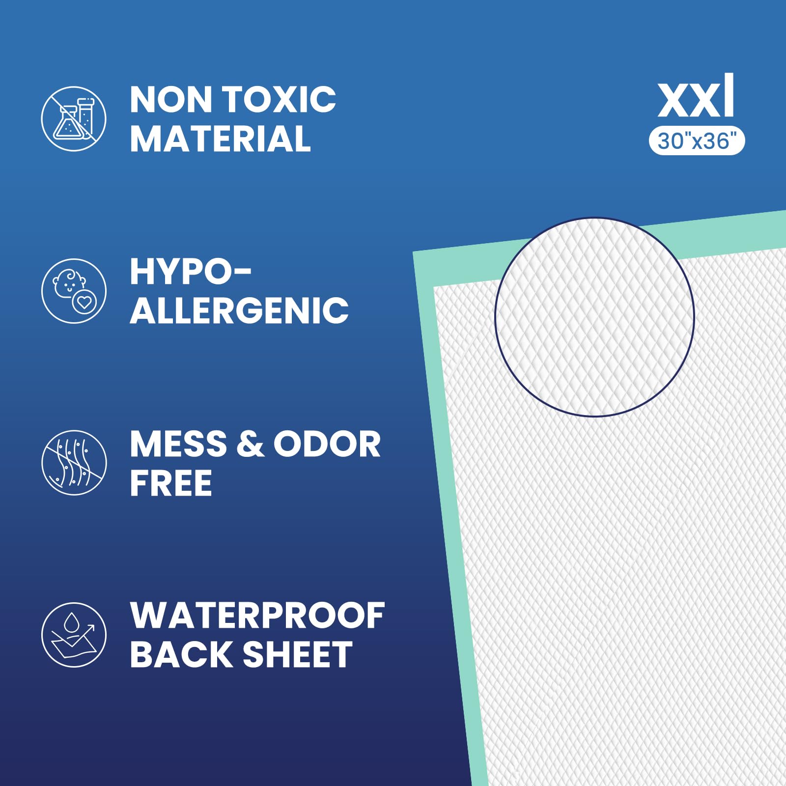 AOZITA 100 Pack Disposable Underpads 30 x 36 Incontinence Chux Pads Ultra Absorbency Protective Bed Pads, Heavy Duty Leakproof A