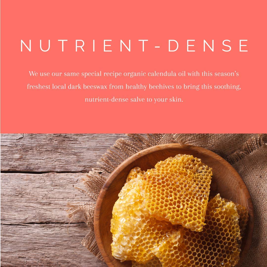 Bodyceuticals Bioactive Calendula Salve with Beeswax Antioxidant-Rich Multi-Purpose Skin Soothing Balm - All Ages & Skin Types -