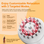 ZY ZERYEW 3-in-1 Handheld Lymphatic Drainage Massager with Red Light, Heat & Vibration - Cordless Anti Cellulite Massage Tool fo