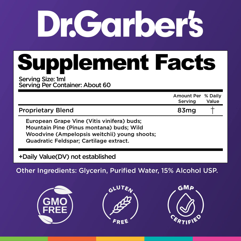 Dr. Garbers Natural Solutions Joint Health Oral Drops - Gemmotherapy Liquid Supplement for Healthy Joint Support & Function, Jo