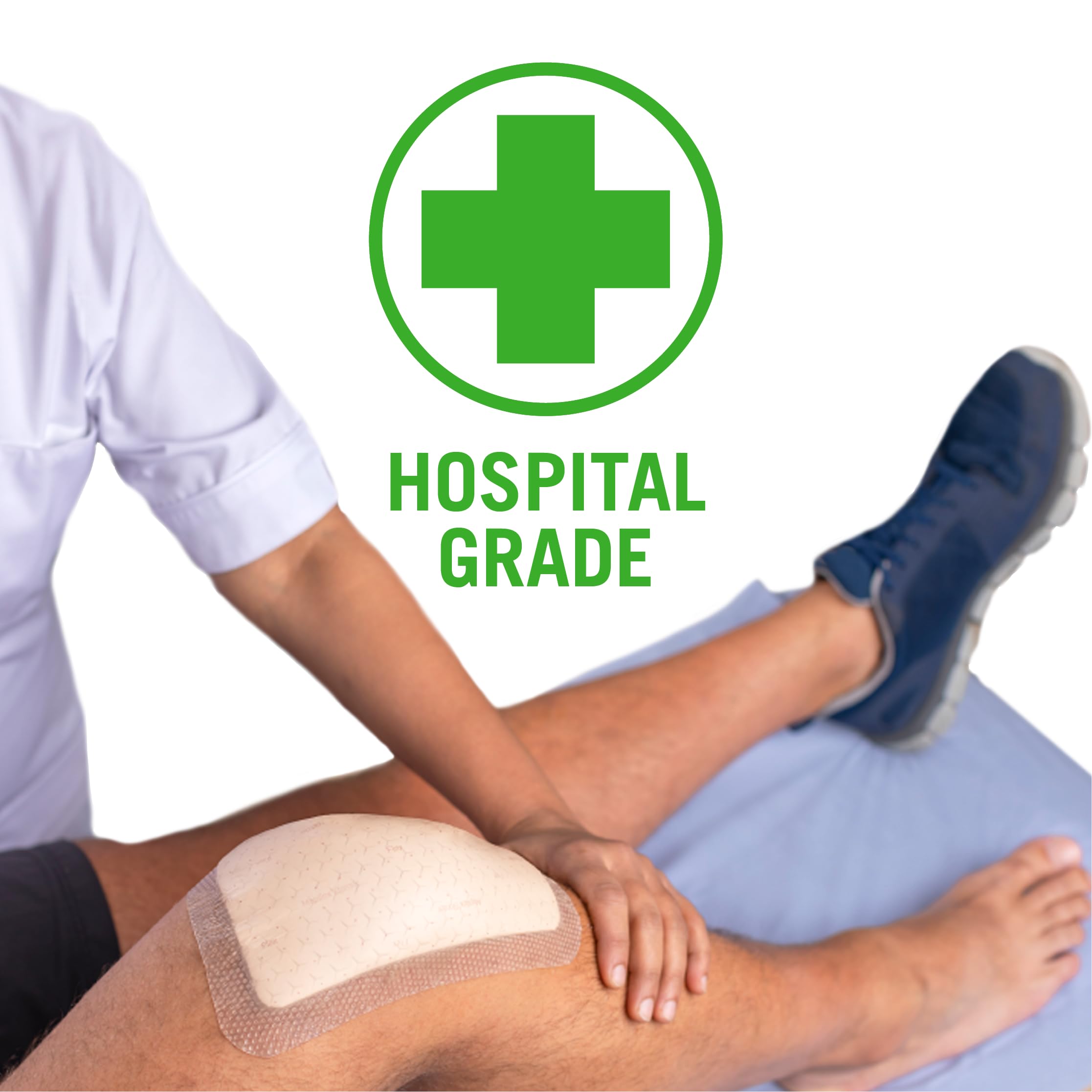 Mepilex Border Flex 4 x 4 in (10 x 10 cm) Hospital Grade Dressings for Skin Tears, Minor Burns and Cuts Waterproof Adhesion for