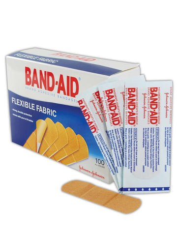 Johnson & Johnson JJ4444 Band-Aid Woven Adhesive Bandages, 1 '' x 3 '', Tan (Box of 100)