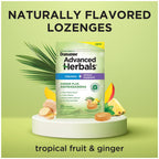 From the Makers of Dramamine, Advanced Herbals, Nausea and Stress Support with Ginger and Ashwagandha, Tropical Fruit and Ginger
