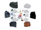 Crystals for Pregnancy, Set of 6 Blood Stone, Iolite, Hematite, Rose Quartz, Black Obsidian and Sunstone Healing Crystals and St