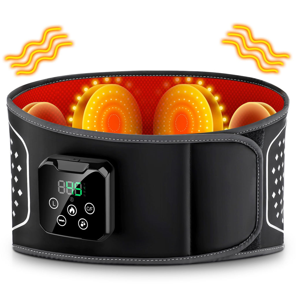 Electric Heating Pad with Massage, Cordless massager for Lower Back, 3 ...