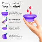 CareCup Reusable Menstrual Disc - Set of 2 Menstrual Cup - Soft Period Disc for Women Designed with Flexible, Medical-Grade Sili