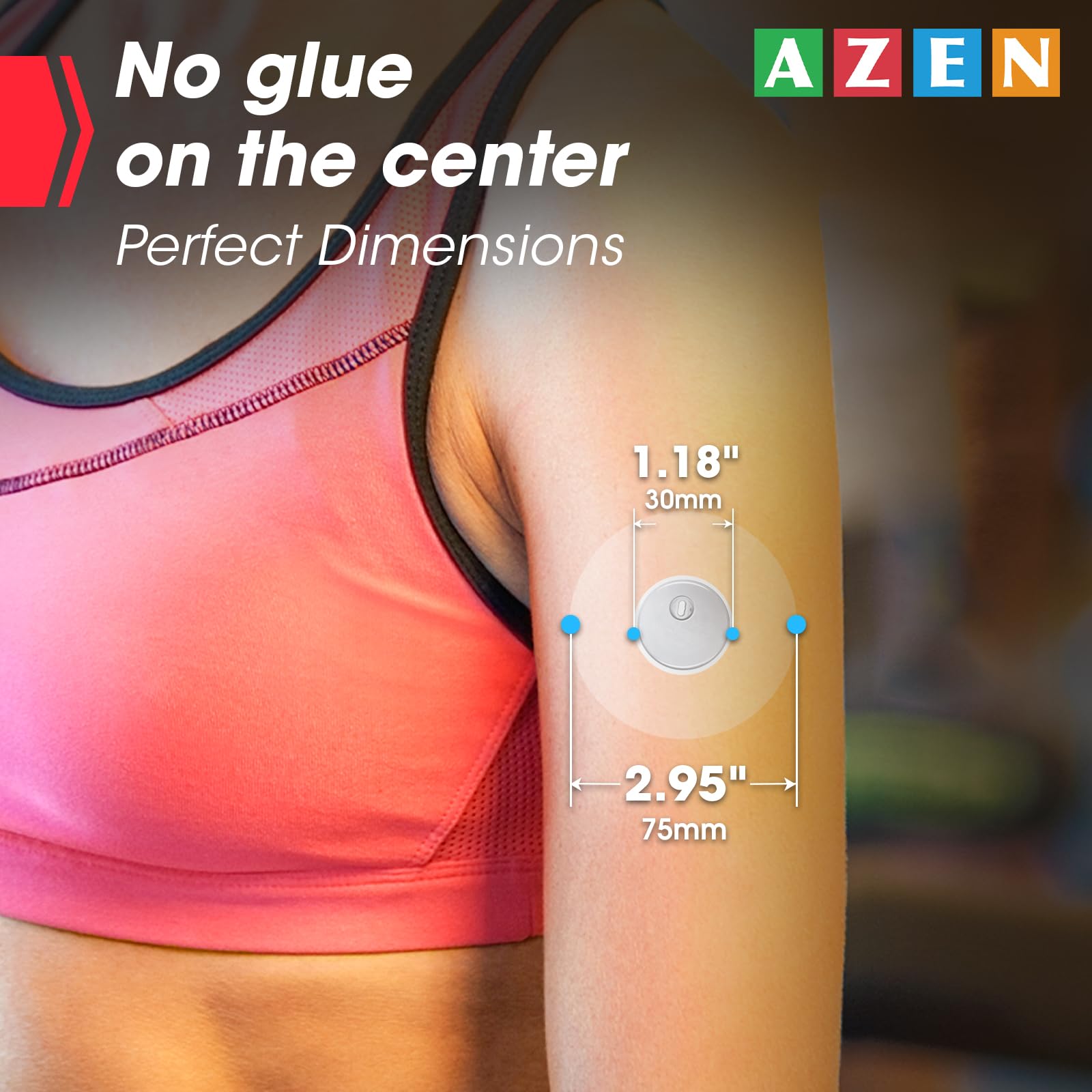 AZEN 60 Pack Freestyle Sensor Covers for Libre 3, Waterproof Adhesive Patches, Adhesive Patches Waterproof, Waterproof Adhesive