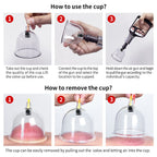 Cupping Therapy Set,32 Therapy Cups Cupping Set with Pump, Professional Chinese Acupoint Cupping Therapy Sets Hijama for Cupping