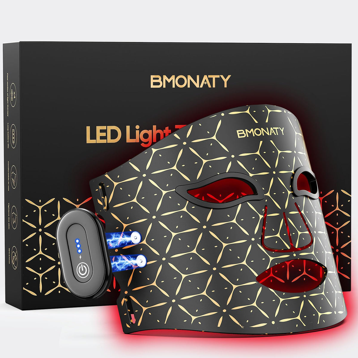 Red Light Therapy Mask for Face, 4 Modes Wireless Remote LED Face Mask Light Therapy, 850nm NearInfrared & Red Light, 272 LEDs,