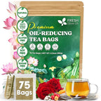 Oil Reducing Tea, Oil Cleansing for Liver, 10 Herbal Ingredients, Traditional Recipe Tea for Liver, 100% Natural, Easy Brewing, Steep Repeatedly (Tea Bags/ Tea Packs)