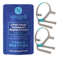 Replacement Straps for AirFit ResMed N20 CPAP Mask (2-Pack) - Blue and Gray - Standard & Large