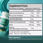 Spermidine Supplement from Chlorella with Thiamin, Zinc, Biotin, & Vitamin C | 120 Capsules | Gluten-Free for Cellular Renewal, Healthy Aging & Vitality Support | 60-Day Supply