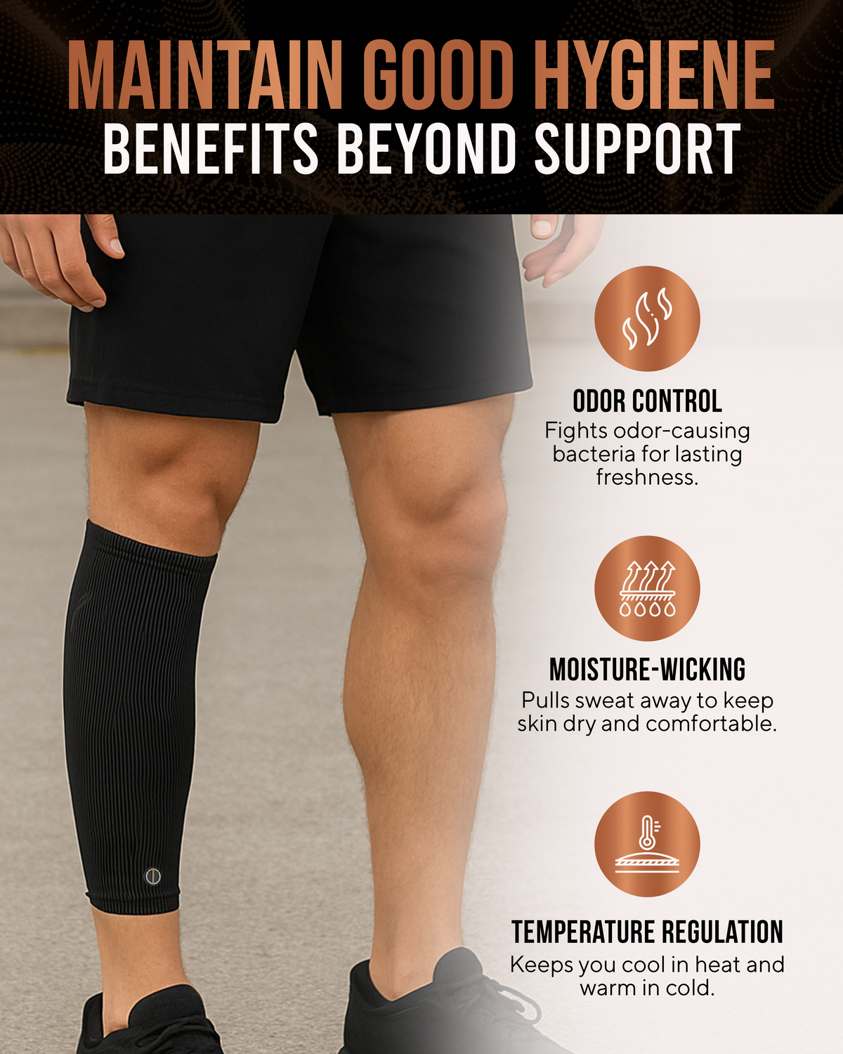 Copper Calf Compression Sleeves (2 Pack)