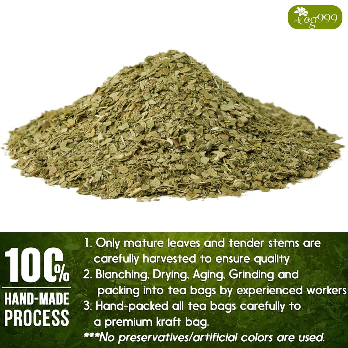Yerba Mate Tea Bags, Hi-Caffeine, Unsmoked Yerba Mate Tea Bags, Super-Green Yerba Mate, No Dust