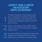 Replacement Straps for AirFit ResMed N20 Large Nasal Pillow CPAP Mask by Snugell (2-Pack)