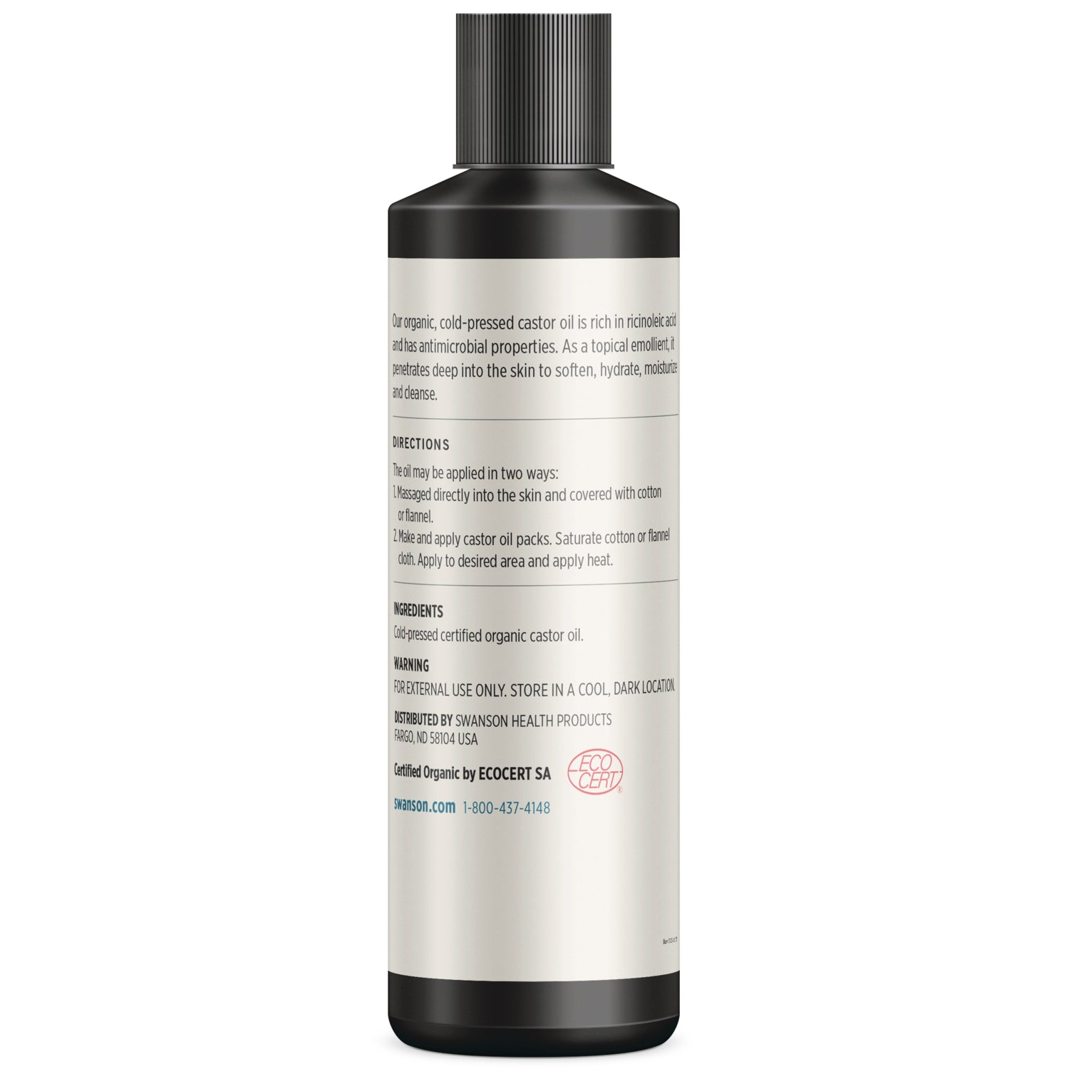 Certified Organic Cold-Pressed Castor Oil