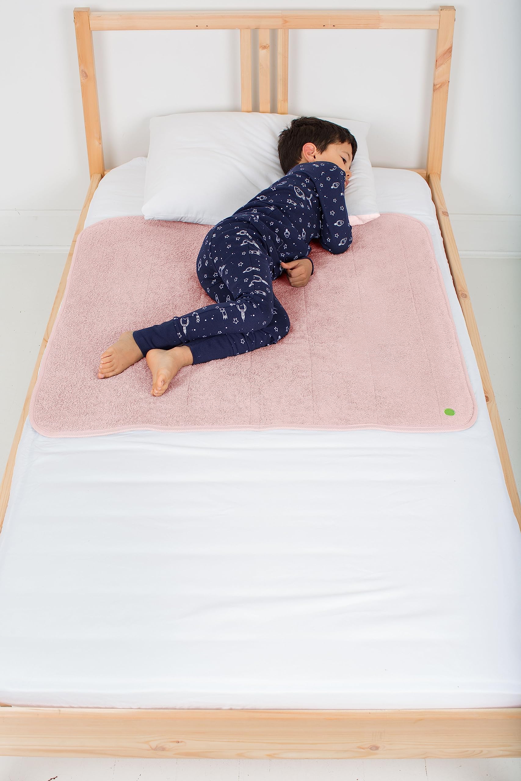 PeapodMats Waterproof Bed Mat - 3 x 3 Peach/Pink Mattress Protector & Pee Pad for Kids & Adults - Bedwetting & Incontinence Reus
