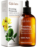 Gya Labs Organic Evening Primrose Oil for Women - 100% Pure Natural Evening Primrose Carrier Oil Liquid for Skin, Face, Body & H