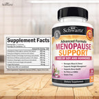 Herbal Menopause Support for Women - Supports Healthy Mood and Balance with Milk Thistle Chasteberry Black Cohosh Red Clover Tur