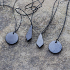 Heka Naturals Shungite Crystal Necklace Pendants Set | Healing Crystals & Chakra Necklace - Gemstone Jewelry for Men & Women - S
