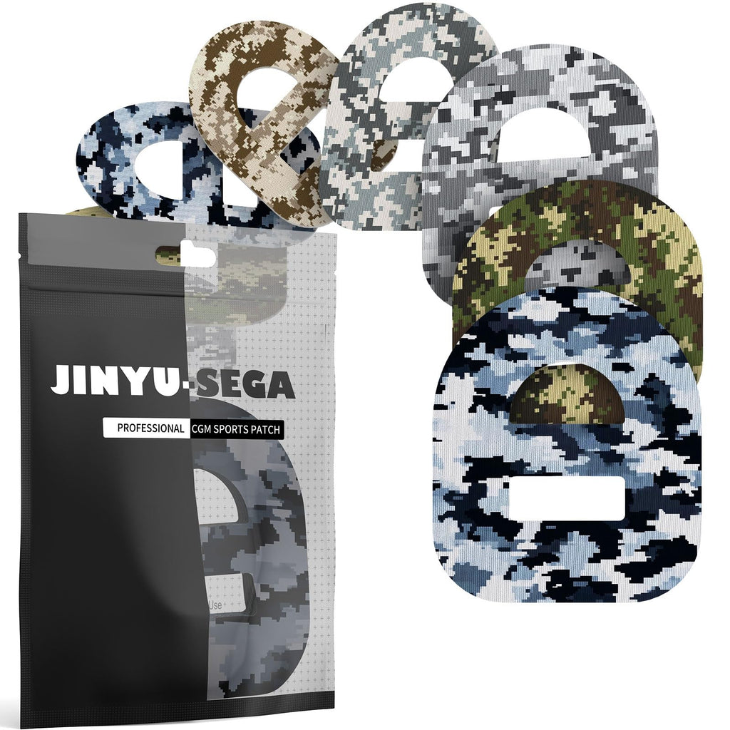 Omnipod 5 Adhesive Patches - Omnipod 5 Overpatches Waterproof with Strap Pre-Cut Sweatproof Omnipod Sensor Tape (Camo, 20pcs)