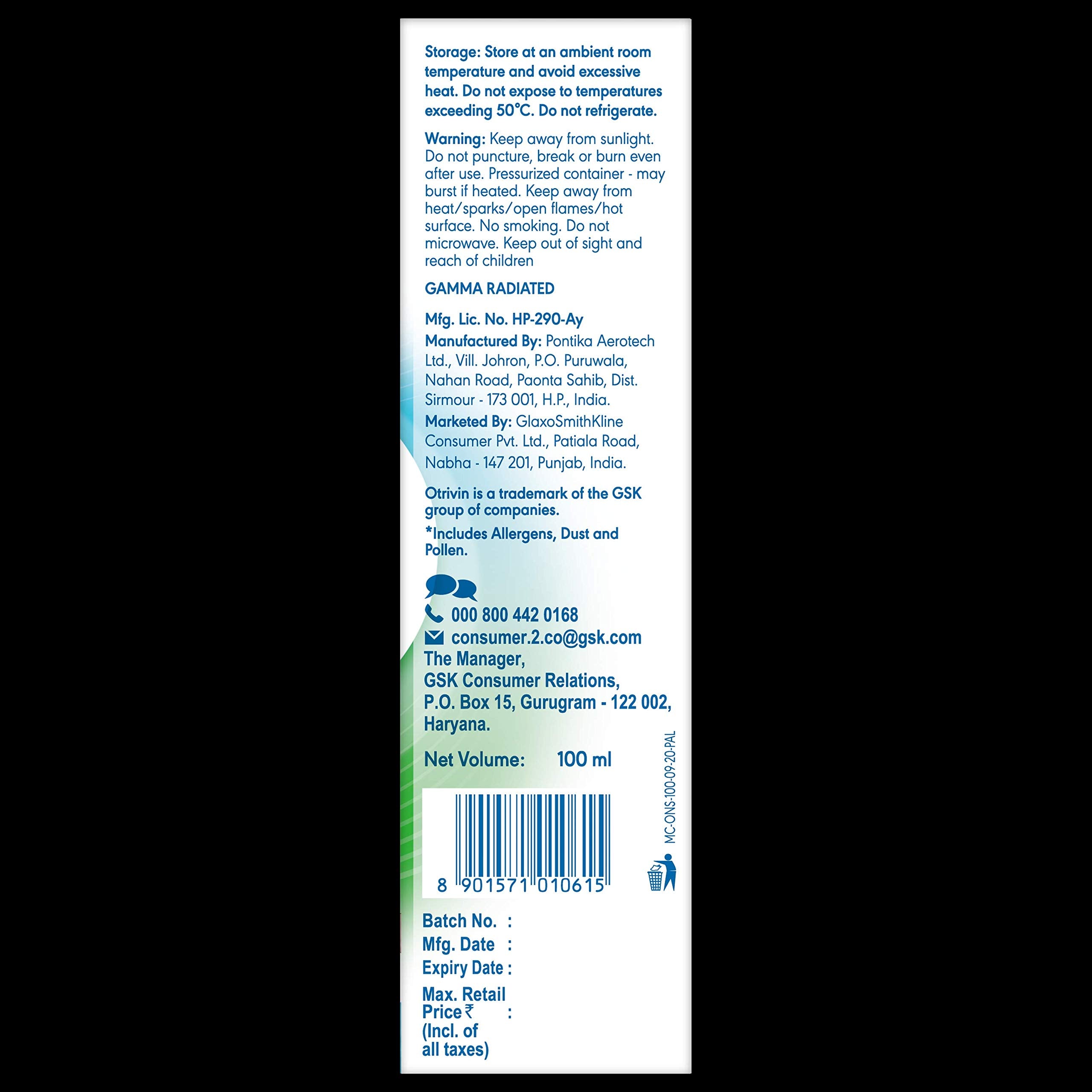 Otrivin Breathe Clean Daily Nasal Wash, 100 ml
