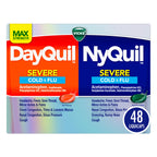 VICKS DayQuil & NyQuil SEVERE Co-Pack, Cold & Flu Medicine, Powerful Relief for Headache, Fever, Sore Throat, Minor Aches & Pain