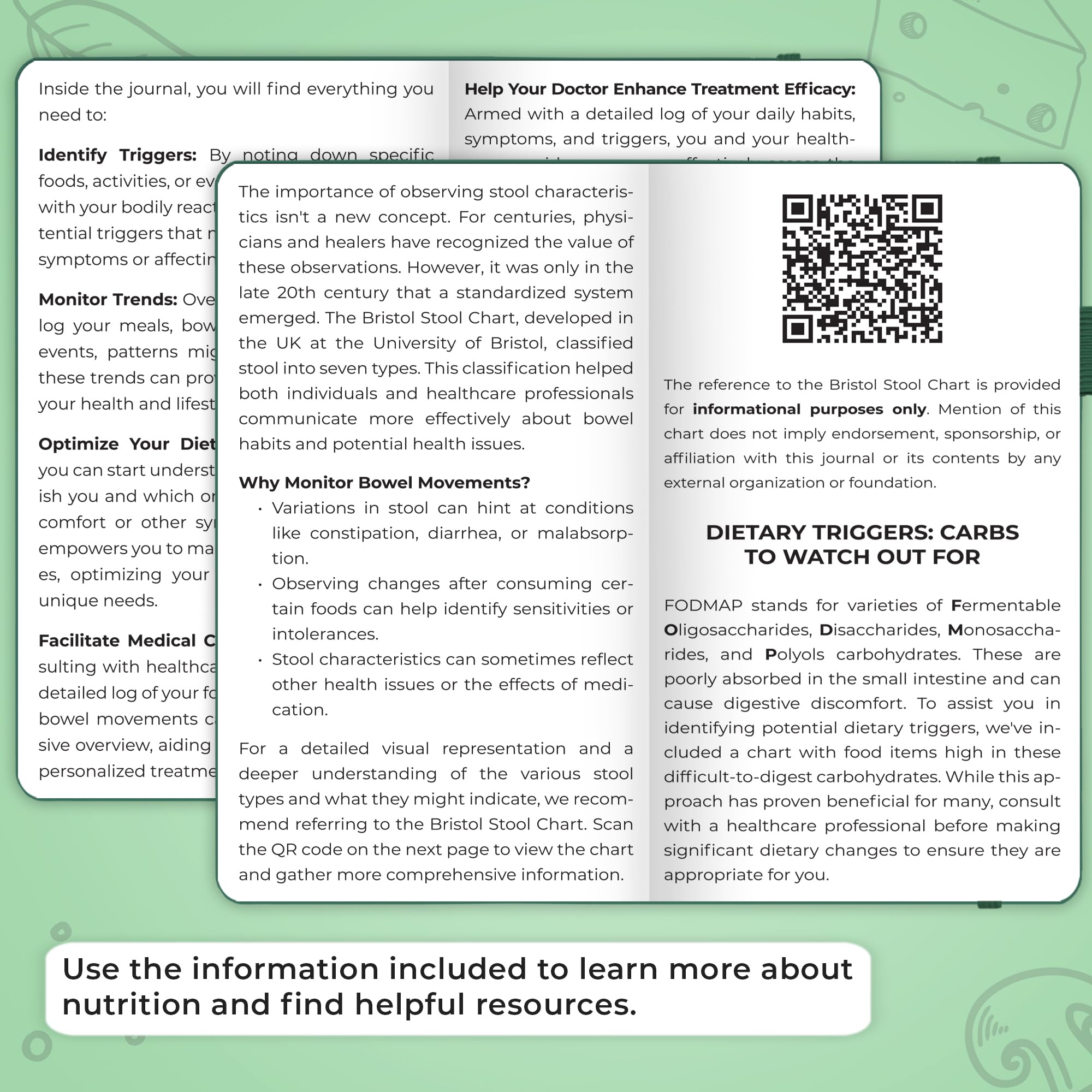Clever Fox Food Sensitivity Journal Pocket - Daily Intolerance & Symptom Log for IBS, Diabetic, Low Fodmap, Elimination Diet - H