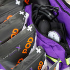 Lightning X Pre-Stocked EMS/EMT Trauma Kit w/Large First Responder Bag & 256 First Aid Medical Supplies - Purple