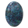 Ruby in Kyanite Palm Stone - Massage Worry Stone for Natural Body Chakra Balancing, Reiki Healing and Crystal Grid