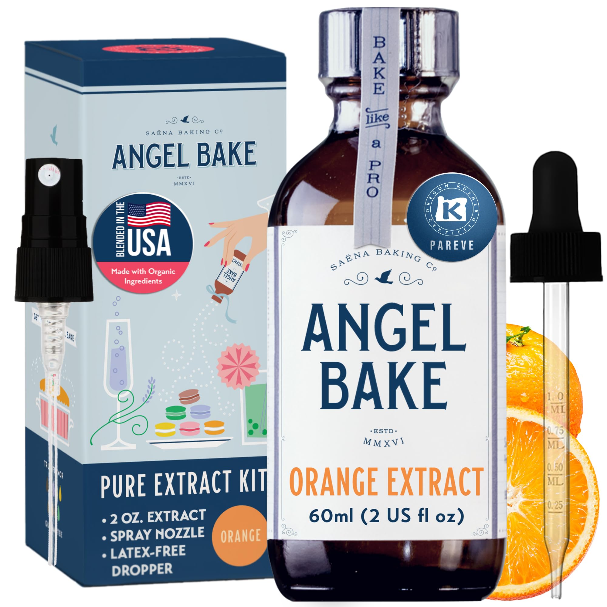 Pure Valencia Orange Extract 5X for Baking and Mixology - Culinary Aromatics, Kosher, Keto Friendly, Vegan, Gluten-Free Flavorin
