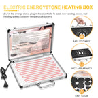 Granpay Hot Stones Massage Set with Warmer, 18PCS Basalt Massaging Rocks with Portable Heating Box, for Spa, Warming Therapy