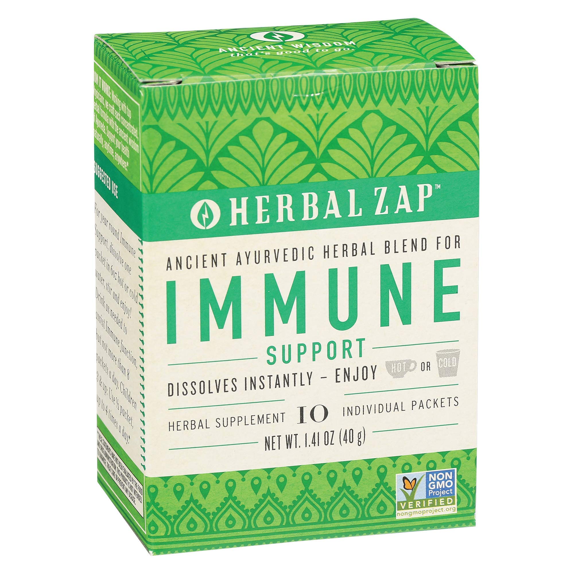 Herbal ZAP Instantly Dissolving Ayurveda Digestive & Immune Support to Balance Vata Kapha Ayurvedic Doshas. 10 Count Box, 1.41 O
