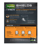 58 Count (1 Package) Depend Shields/Guard for Men Light Absorbency