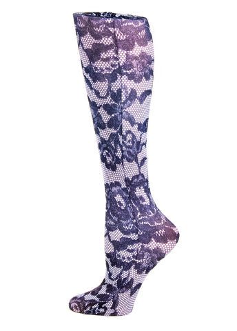 Celeste Stein Therapeutic Compression Socks, 15-0 mmHg, Moderate 1 Pair, Black Bellagio, 1 Pair