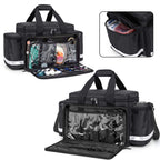 Trunab First Aid Bag Empty Medical Duffel Bag First Responder Trauma Bag Storage Bag with Inner Dividers and No-scratch Bottom,