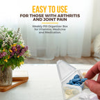 MEDca Weekly Pill Organizer Clear 7-Sided Pill Reminder, Round Shaped Pack of 2