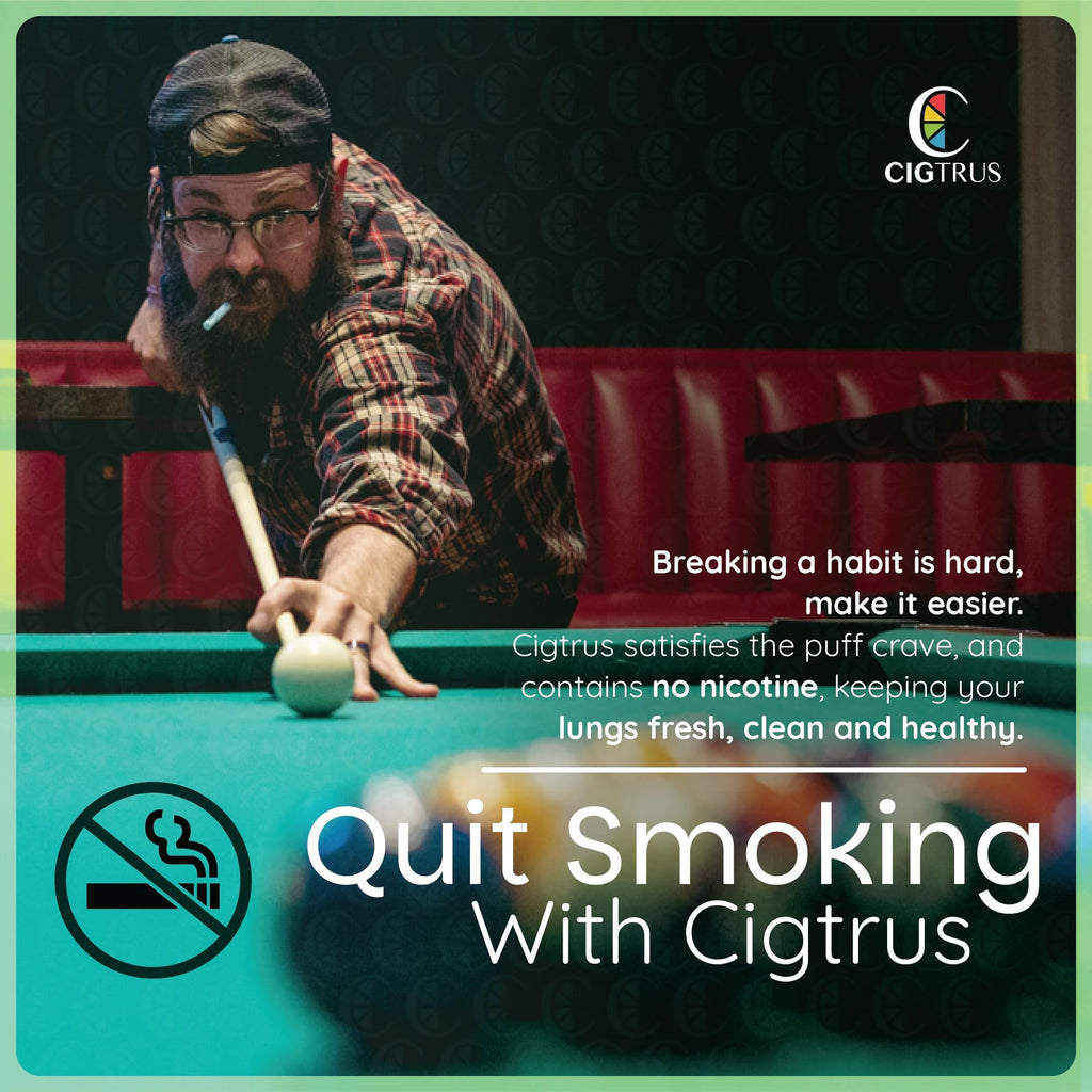 Cigtrus Natural Nicotine-Free, Tobacco-Free Smoking Alternative, Non-Electric Craving Relief, Quit Smoking Aid with Cigtrus (Fre