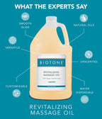 Biotone Revitalizing Unscented Massage Oil, 8 Ounce