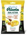 Ricola Dual Action Honey Lemon Cough Drops, 19 Count
